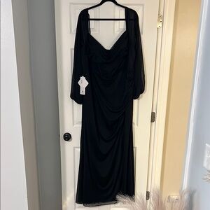 Azazie Black Long Sleeve Dress